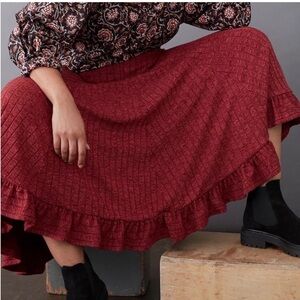 Anthropologie Pauline Midi Skirt